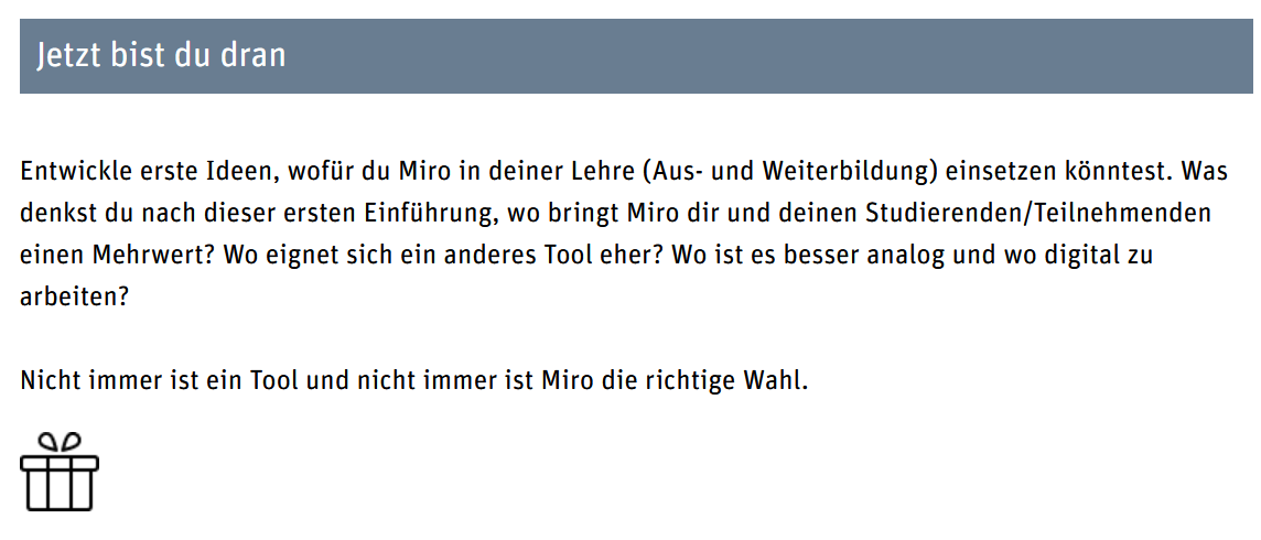 Screenshot: Beispiel des Anwendungs-Blocks.